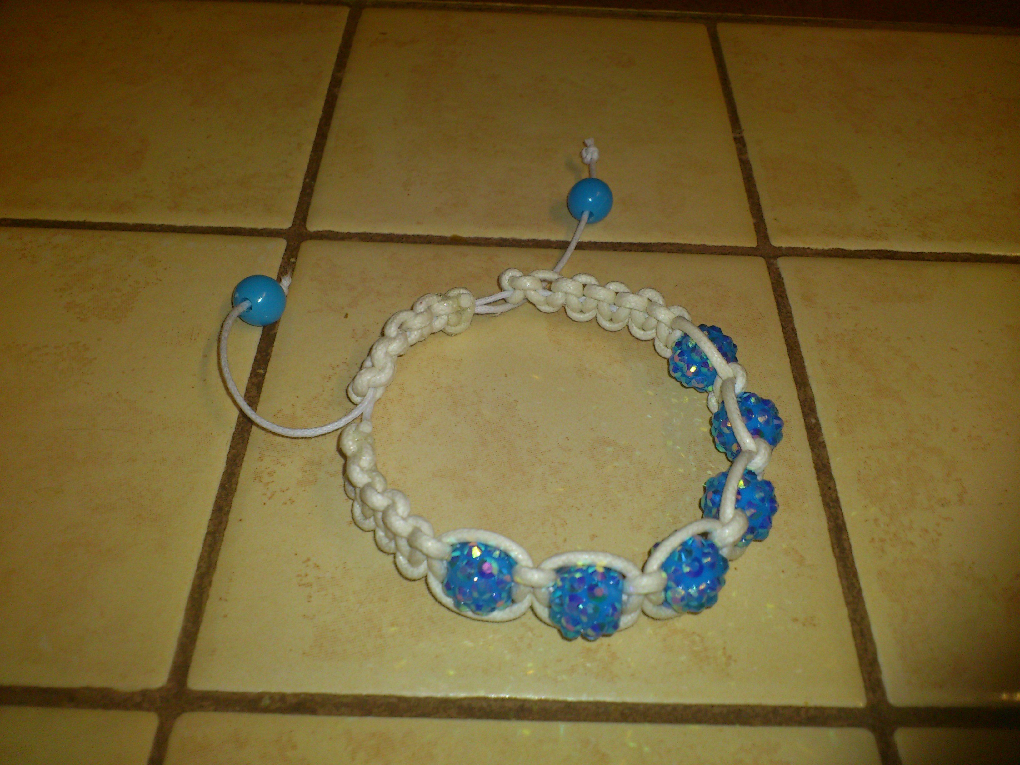 Bracelet Shamballa Ajustable Avec Strass - Style Unisexe Fantaisie - NEUF (sans Emballage)